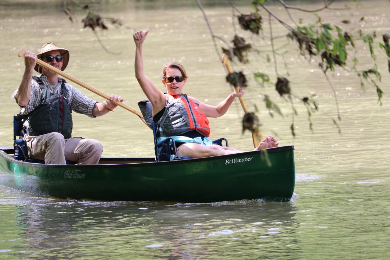 Canoe on the Powell River